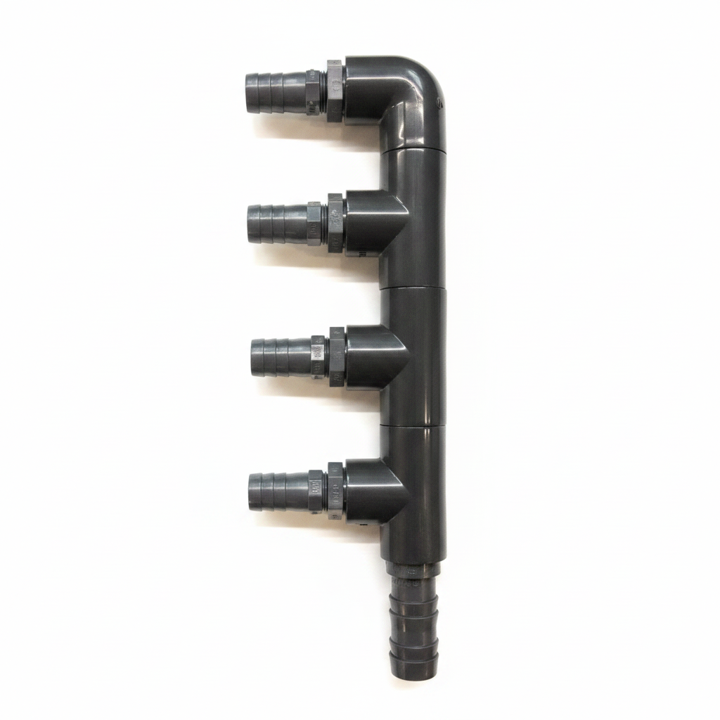 Luftverteiler 4-fach 18mm/10mm ohne Kugelhähne